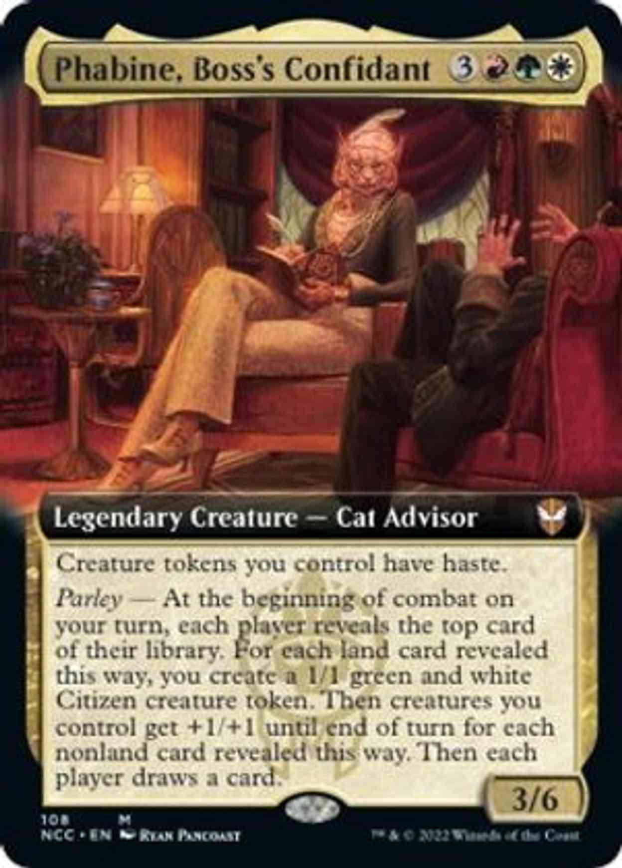 Phabine, Boss's Confidant (Extended Art) magic card front