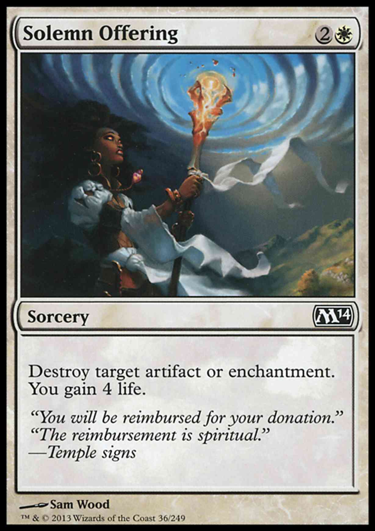 Solemn Offering magic card front