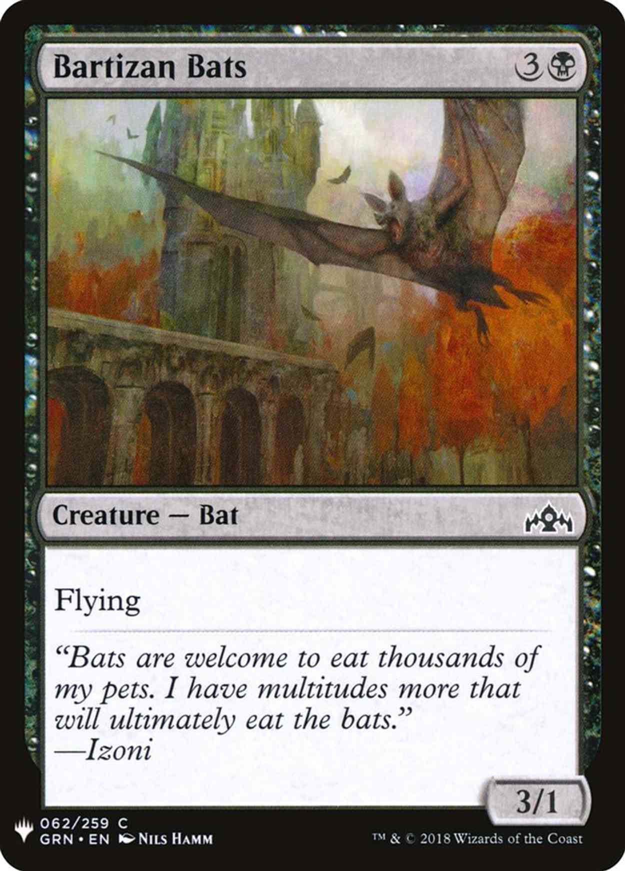 Bartizan Bats magic card front