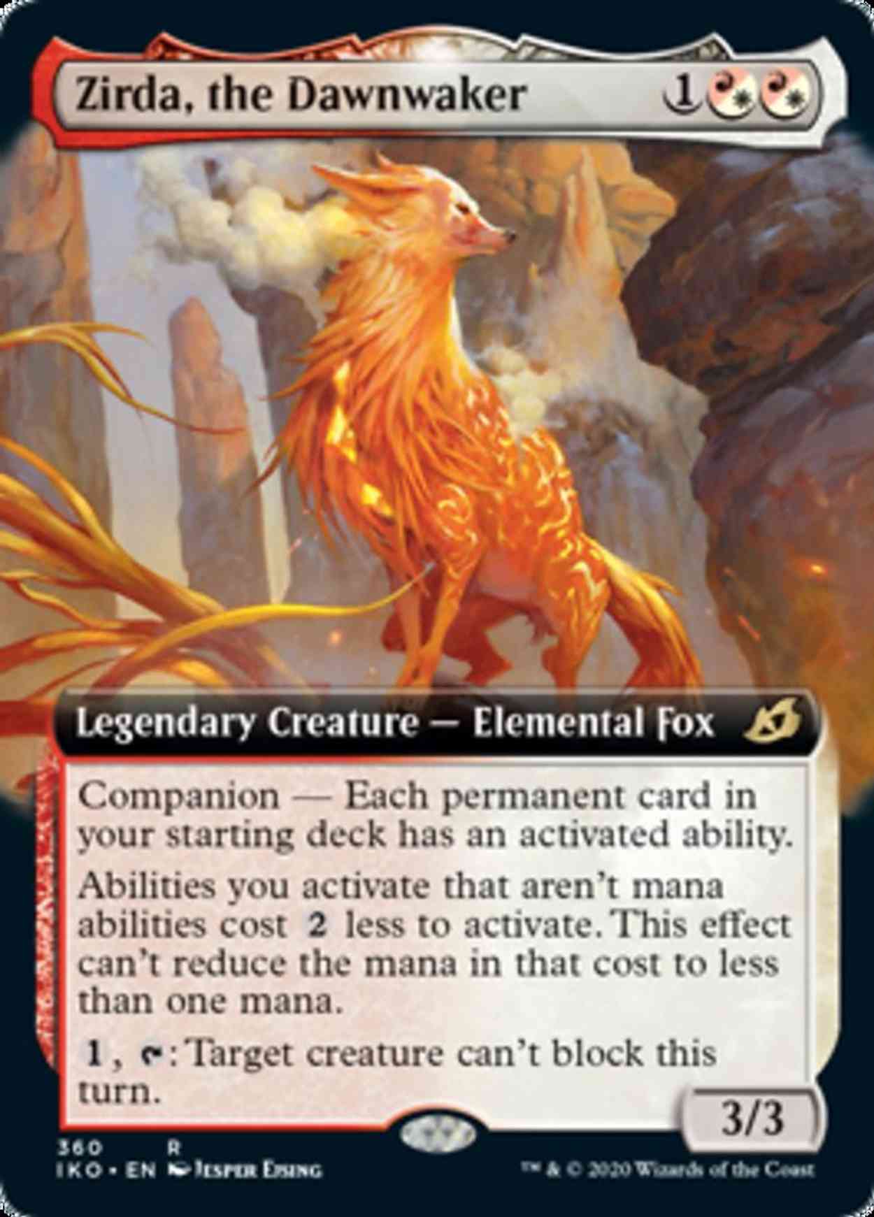 Zirda, the Dawnwaker (Extended Art) magic card front