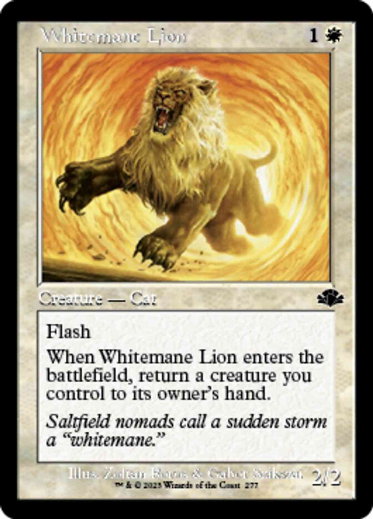 Whitemane Lion (Retro Frame) magic card front