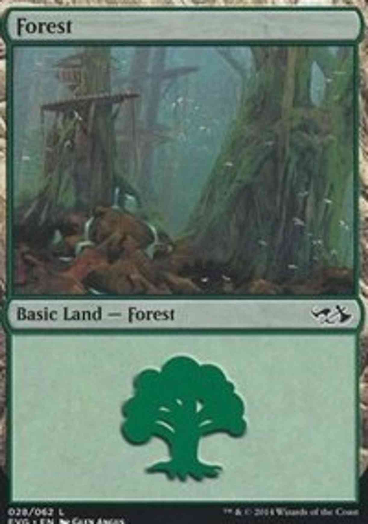 Forest (28) (Elves vs Goblins) magic card front