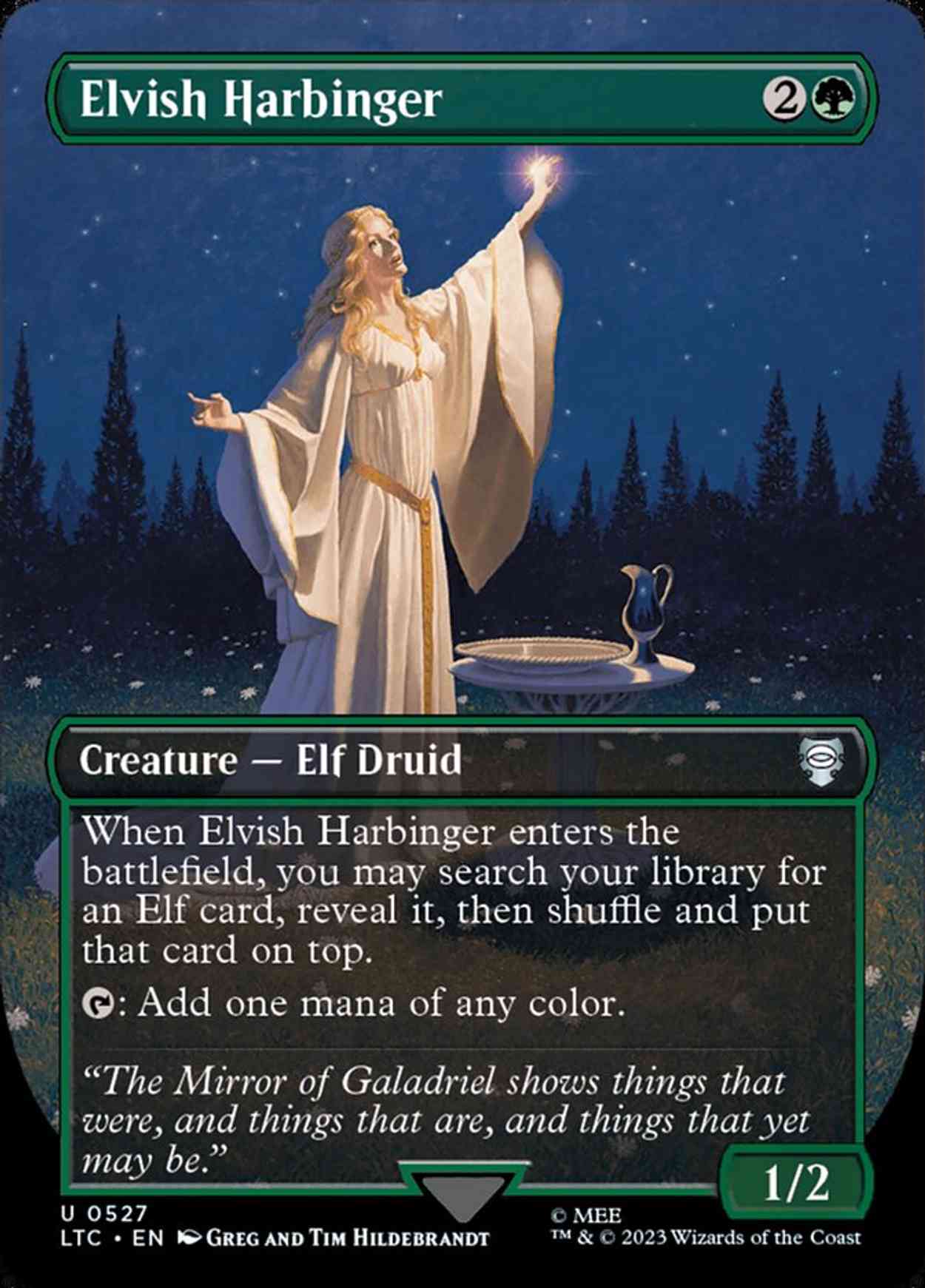 Elvish Harbinger (Borderless) magic card front