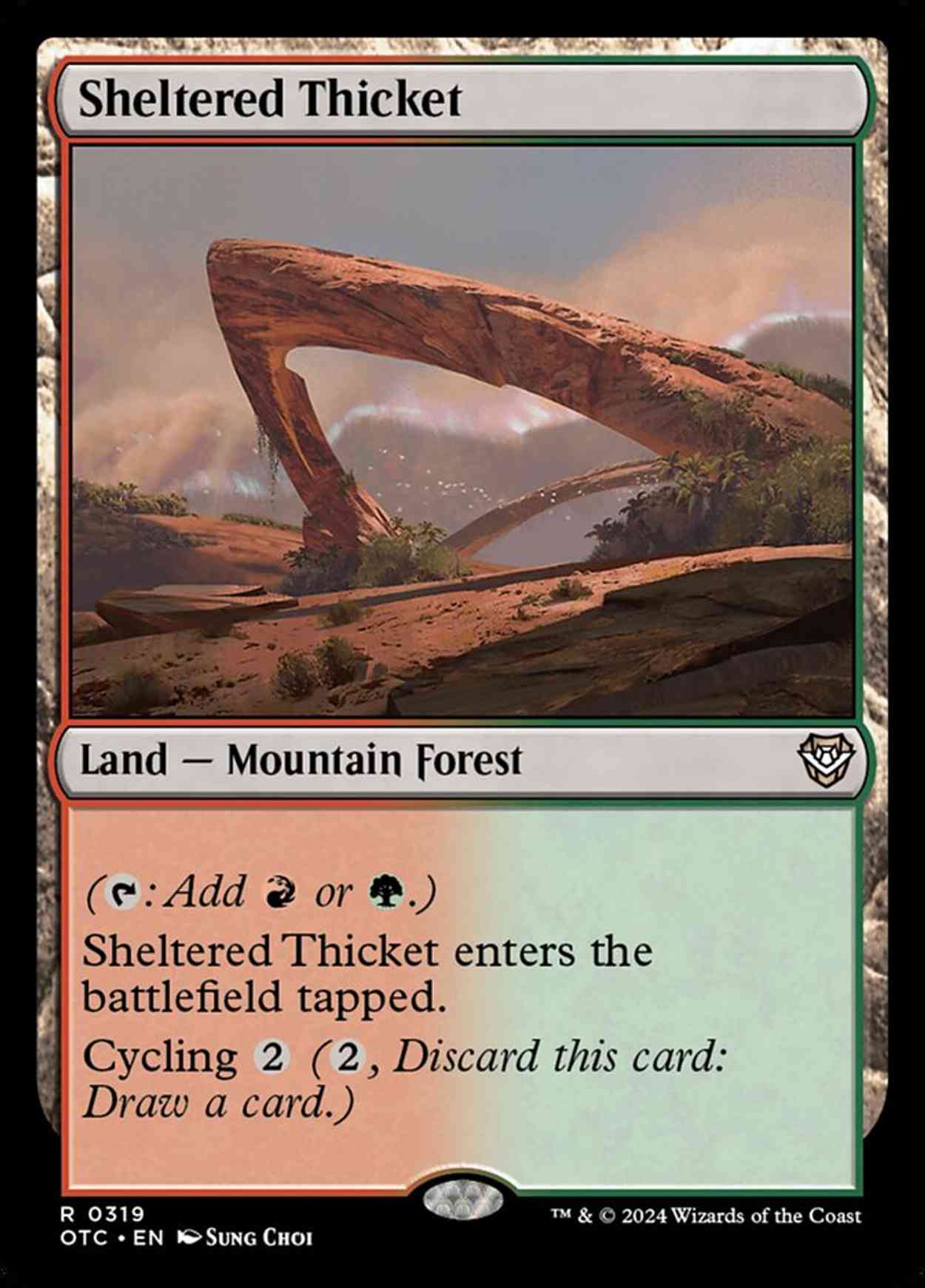 Sheltered Thicket magic card front