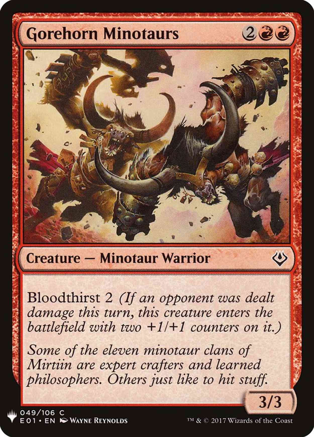 Gorehorn Minotaurs magic card front