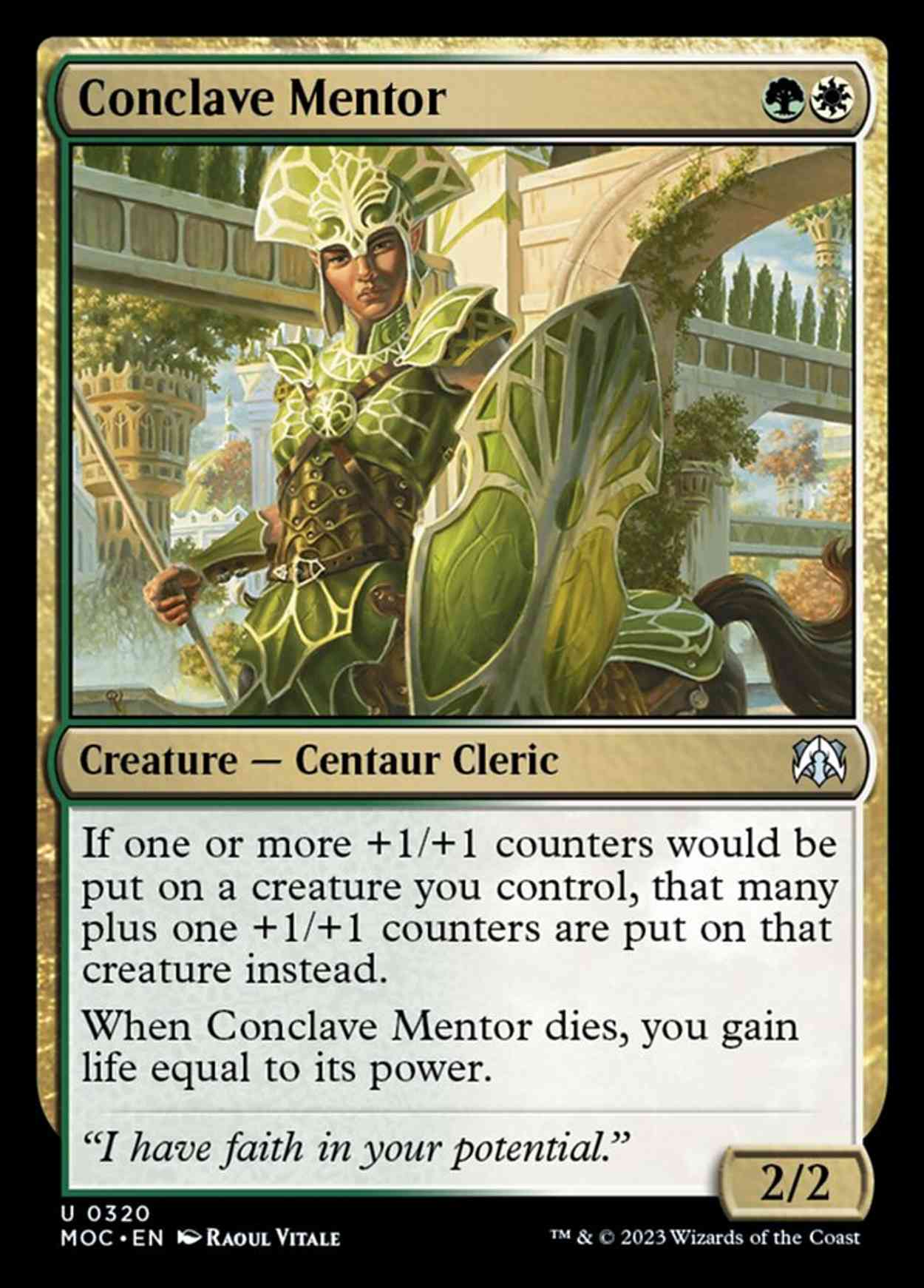 Conclave Mentor magic card front