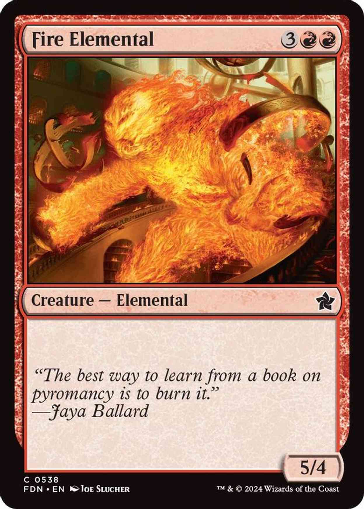 Fire Elemental magic card front