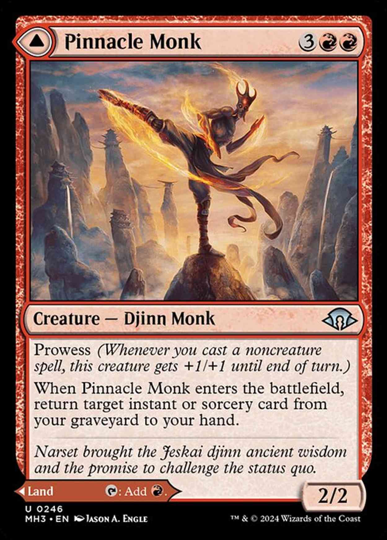 Pinnacle Monk magic card front