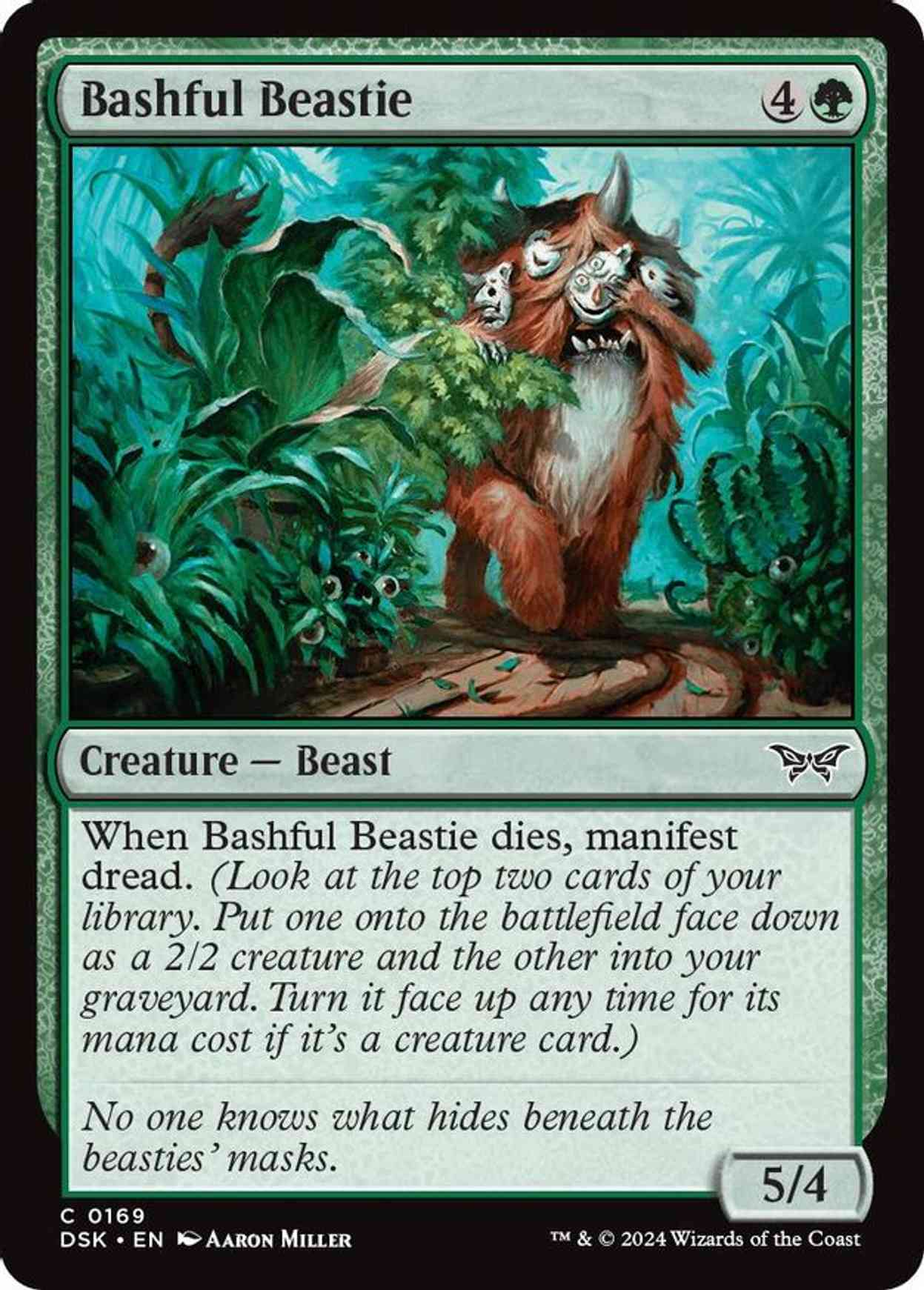 Bashful Beastie magic card front
