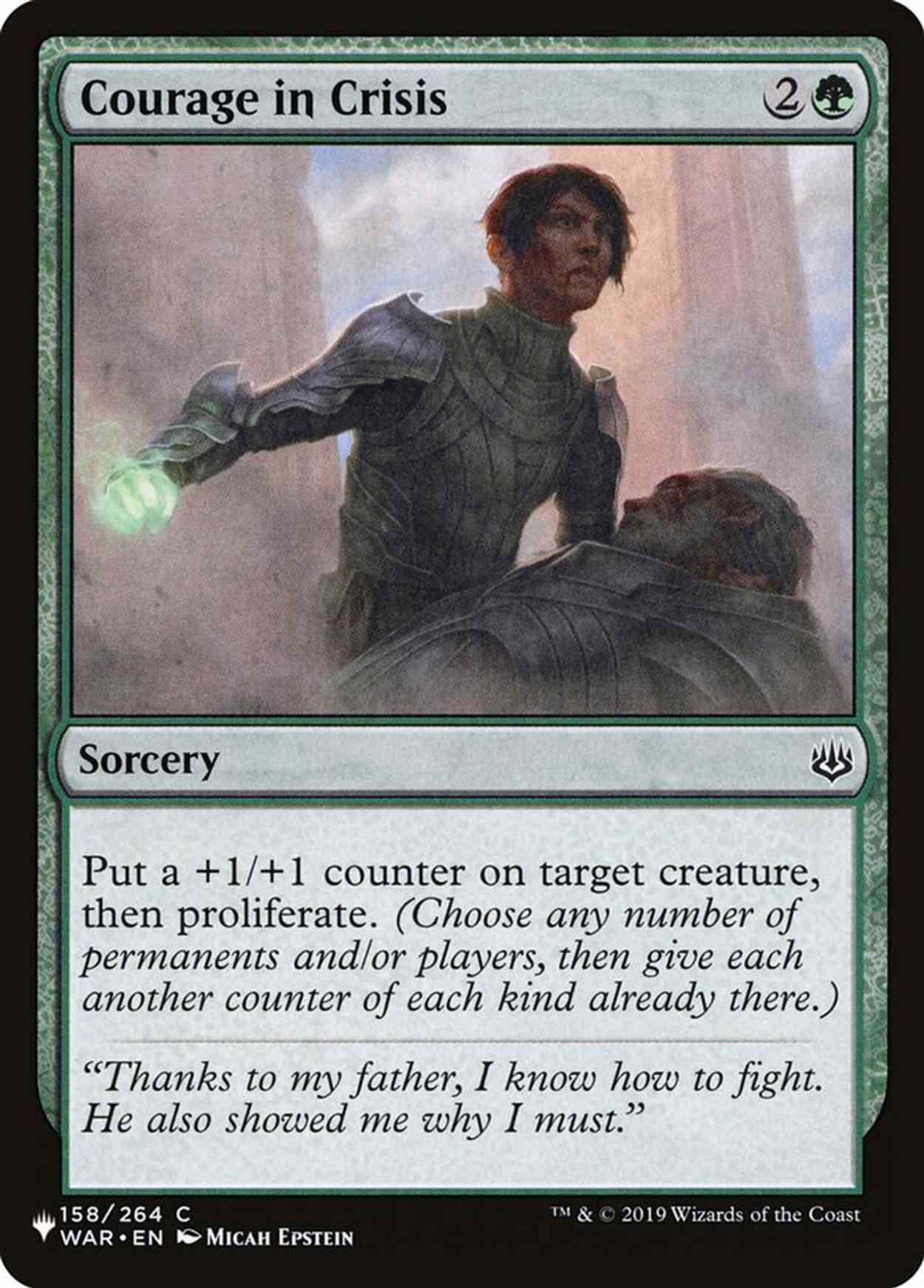 Courage in Crisis magic card front