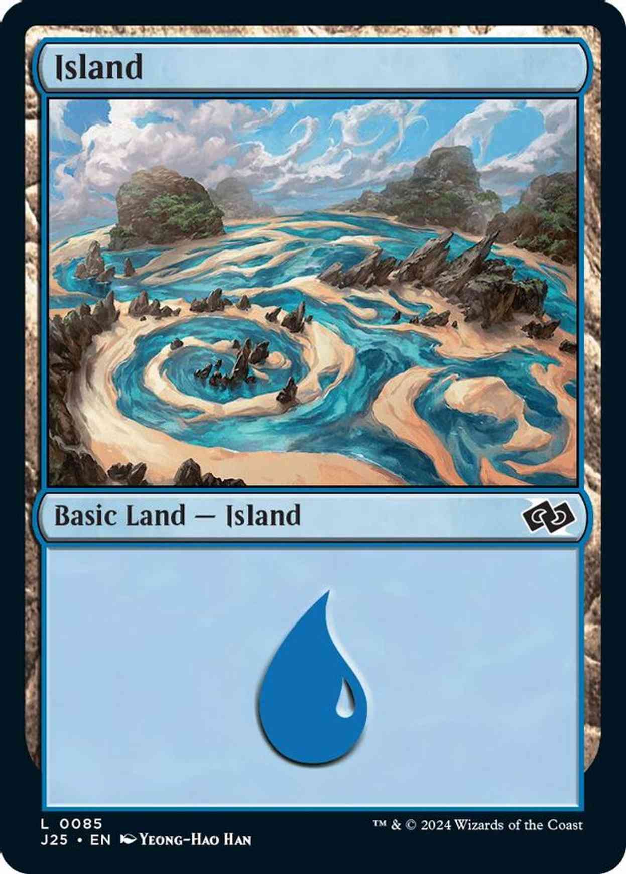 Island (0085) magic card front