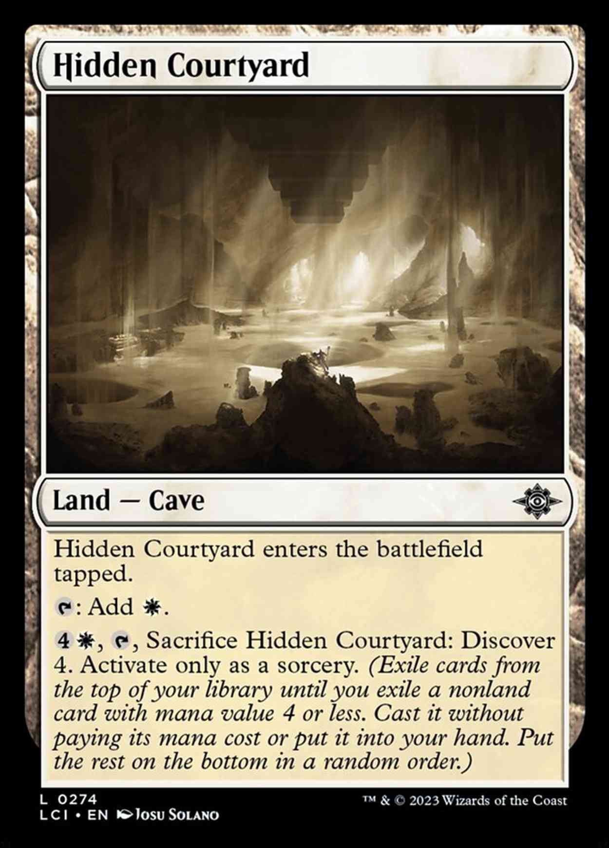 Hidden Courtyard magic card front