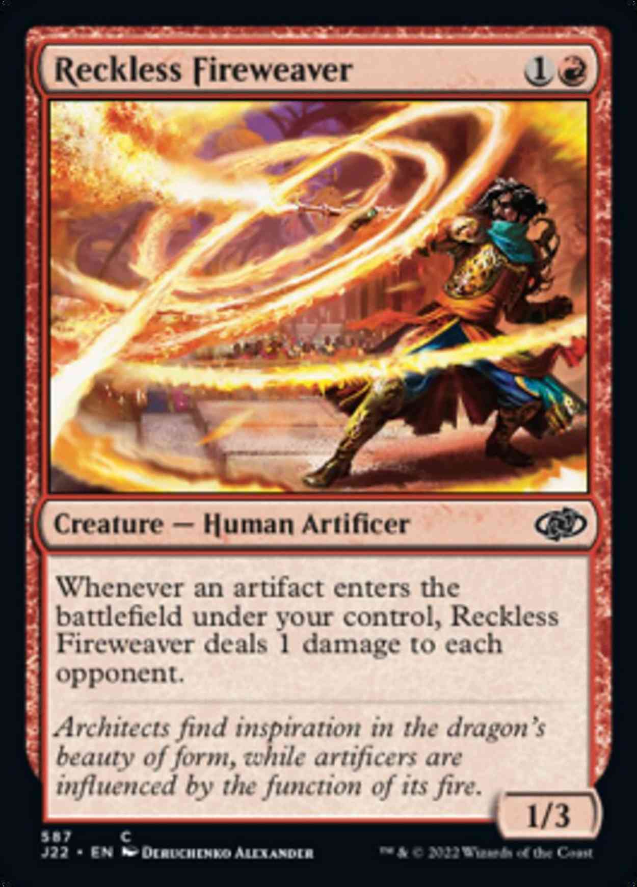 Reckless Fireweaver magic card front
