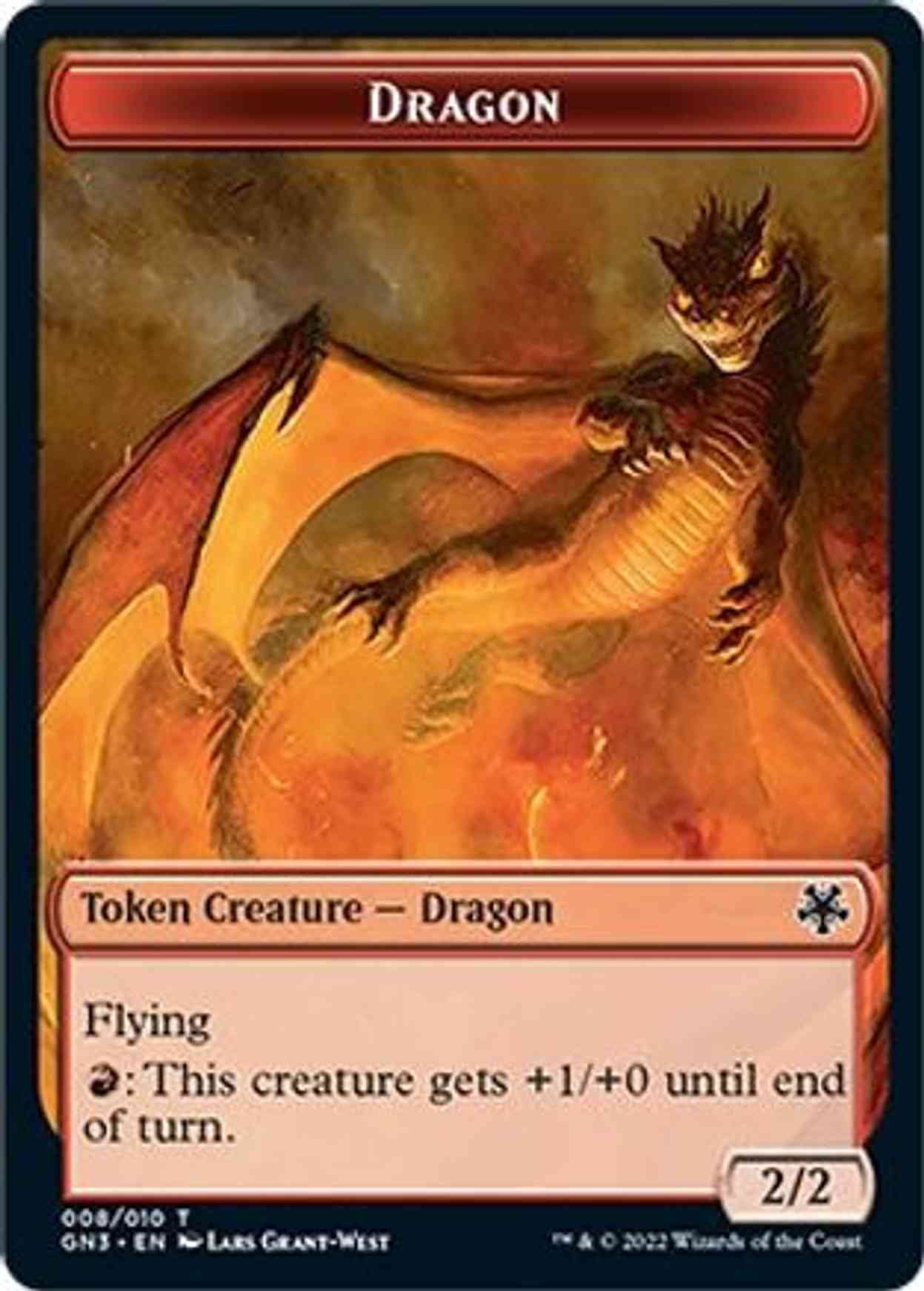 Dragon // Elf Warrior Double-sided Token magic card front