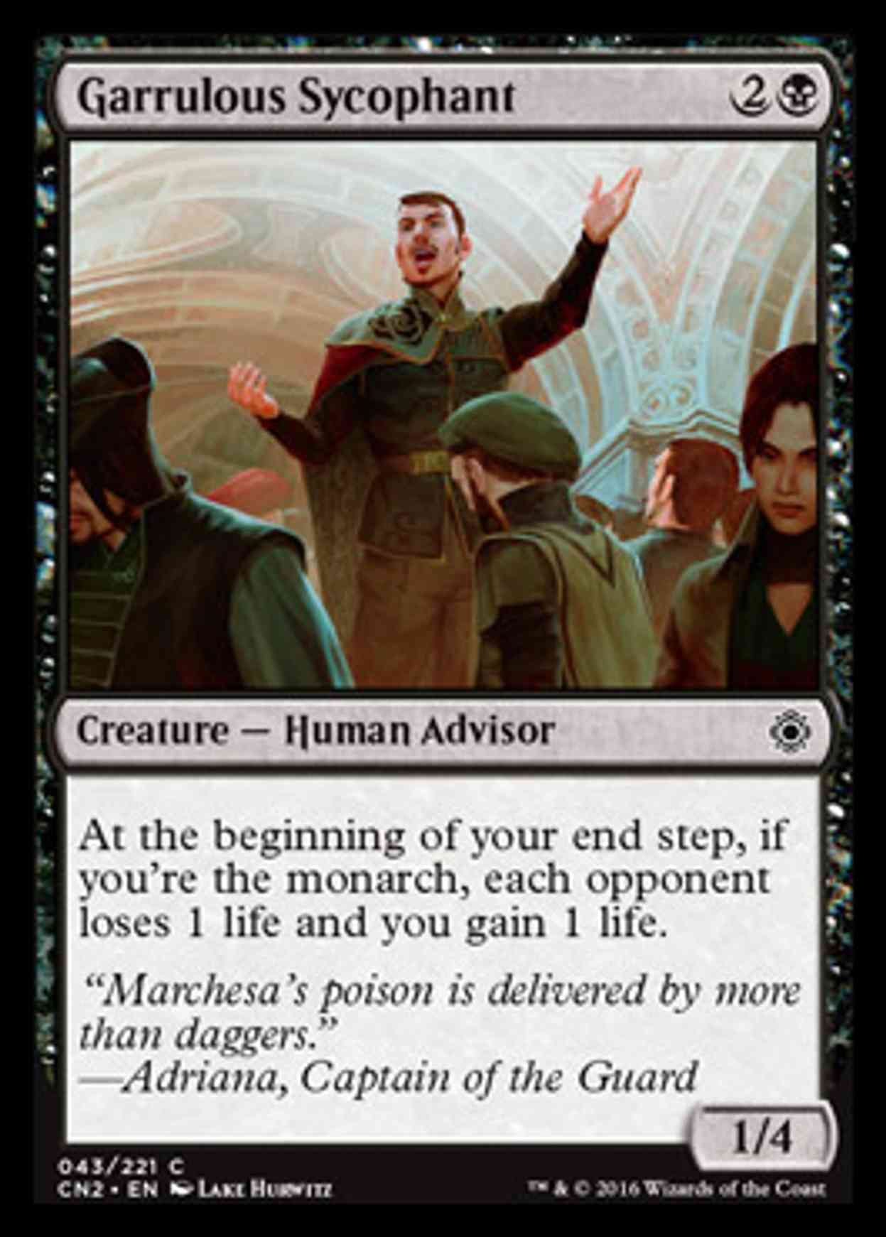 Garrulous Sycophant magic card front