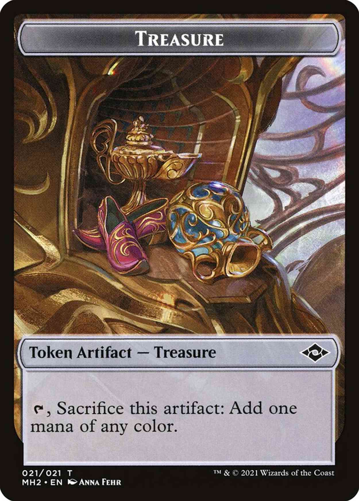 Treasure // Emblem - Daretti Double-sided Token (Secret Lair) magic card front