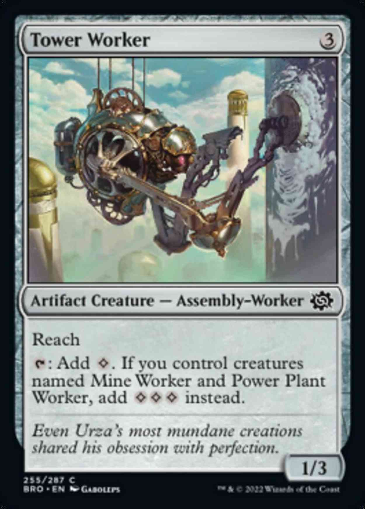 Tower Worker magic card front