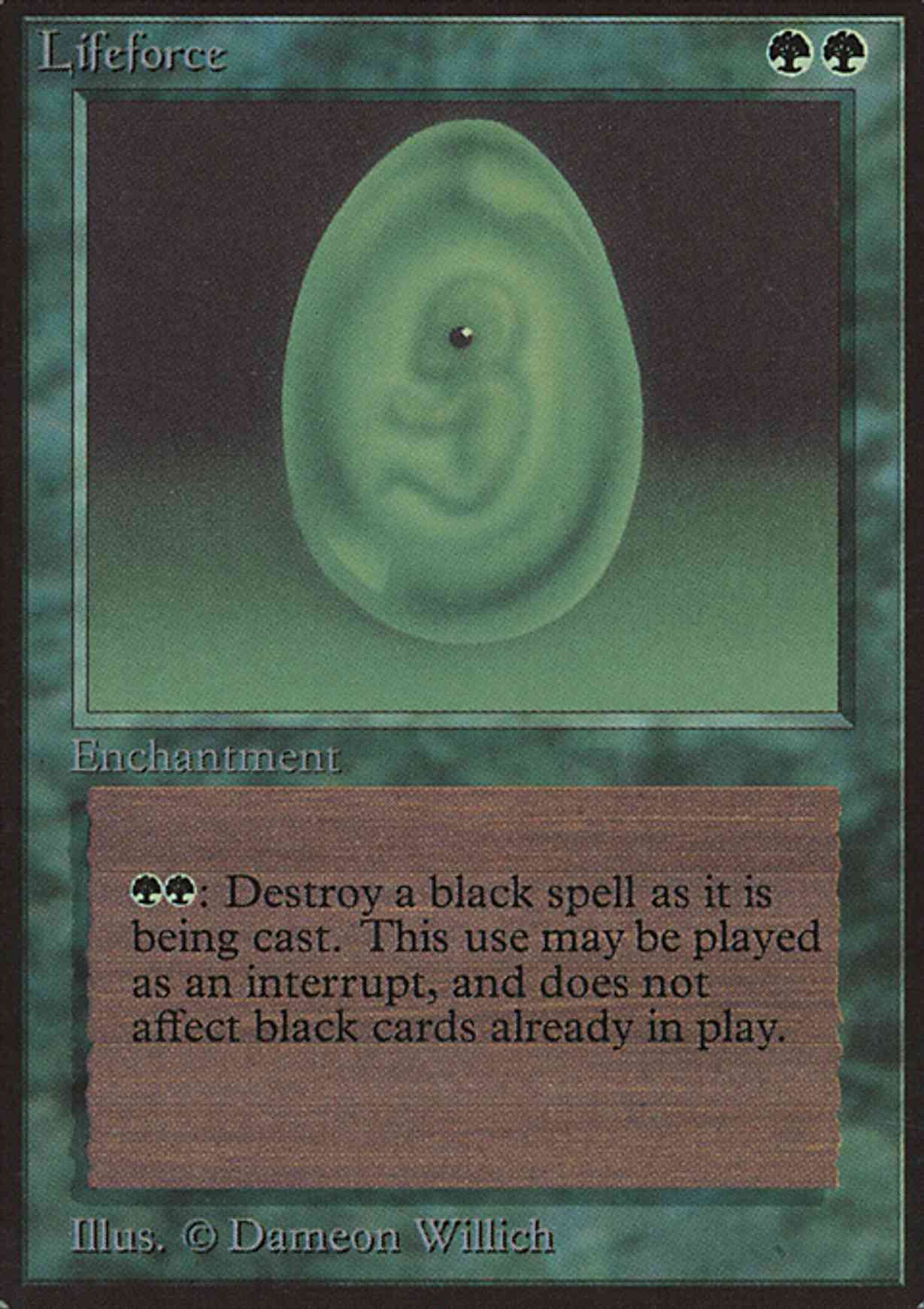 Lifeforce magic card front