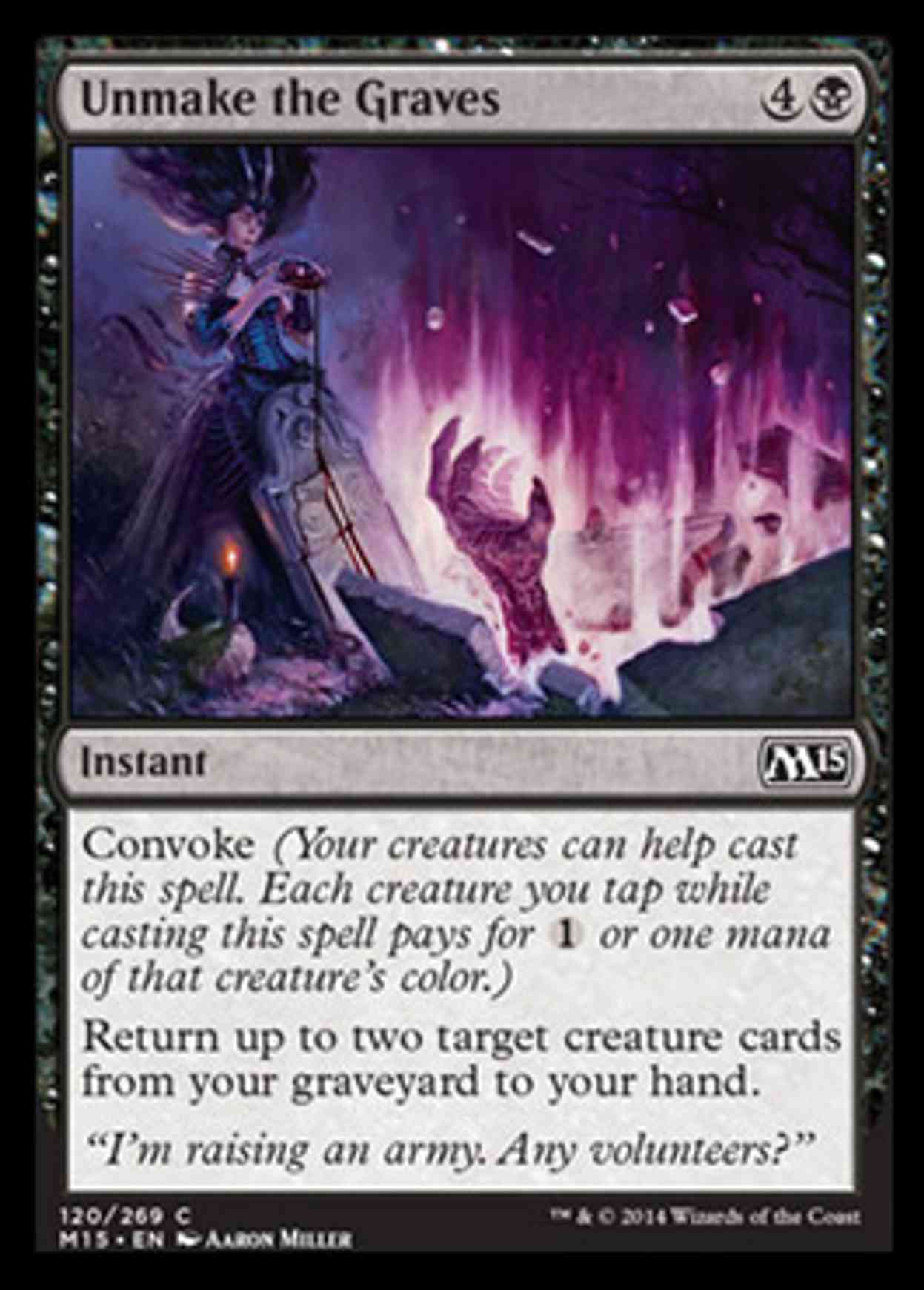 Unmake the Graves magic card front