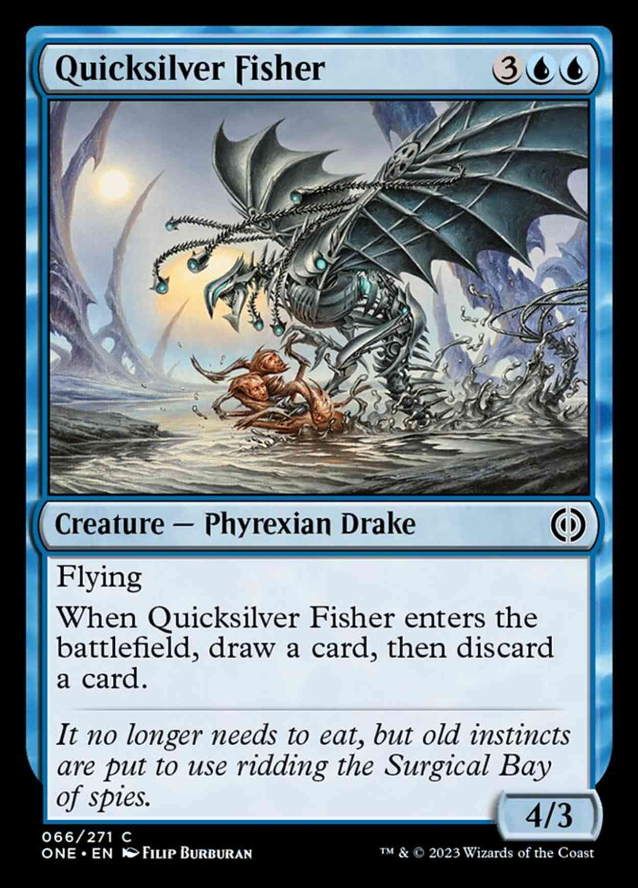 Quicksilver Fisher magic card front