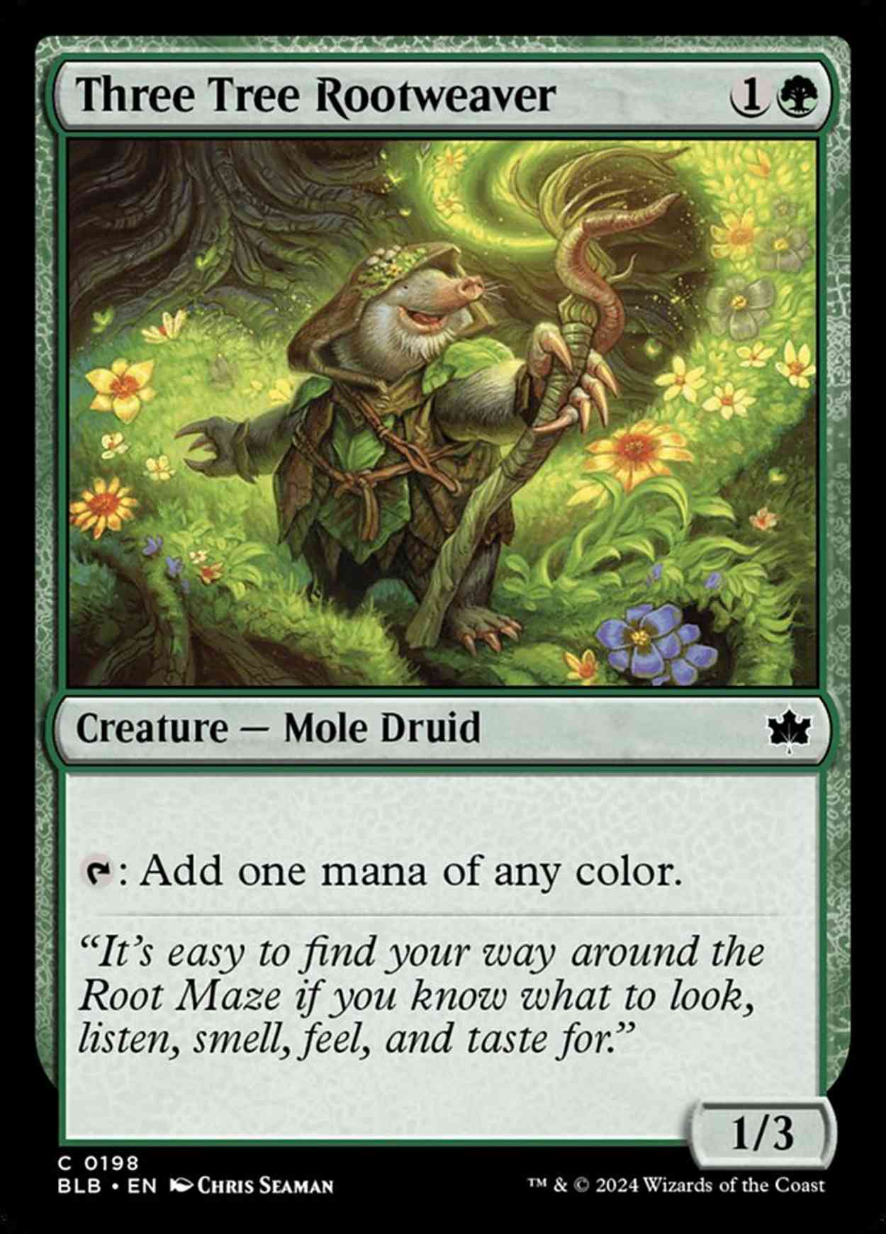 Three Tree Rootweaver magic card front