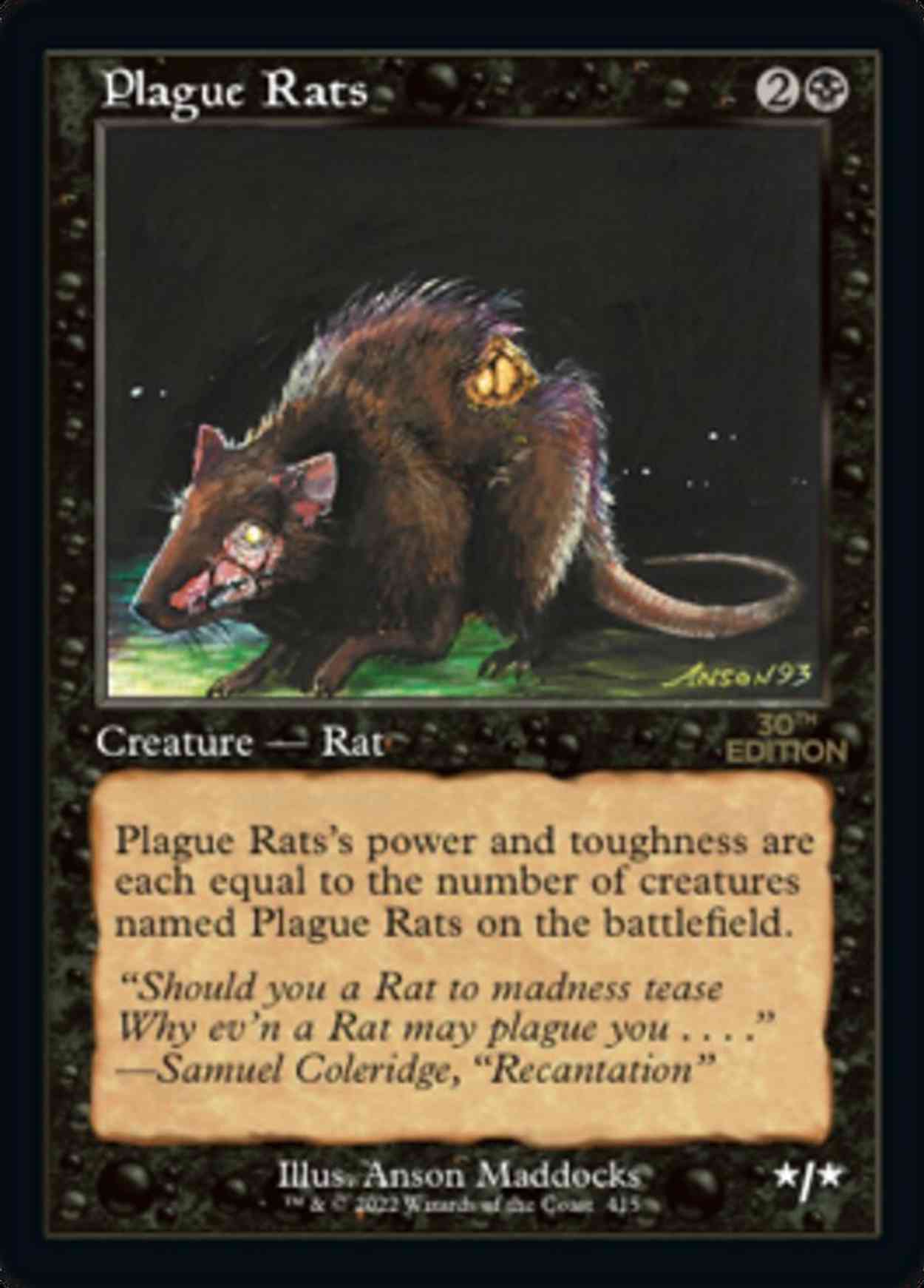 Plague Rats (Retro Frame) magic card front