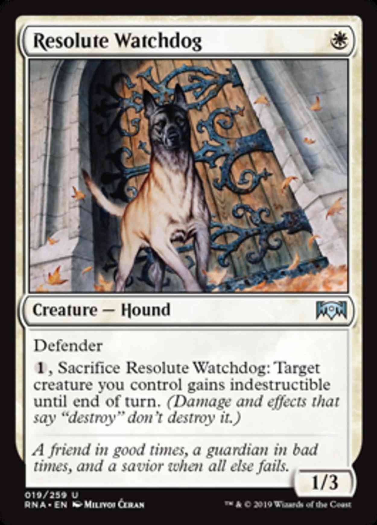 Resolute Watchdog magic card front
