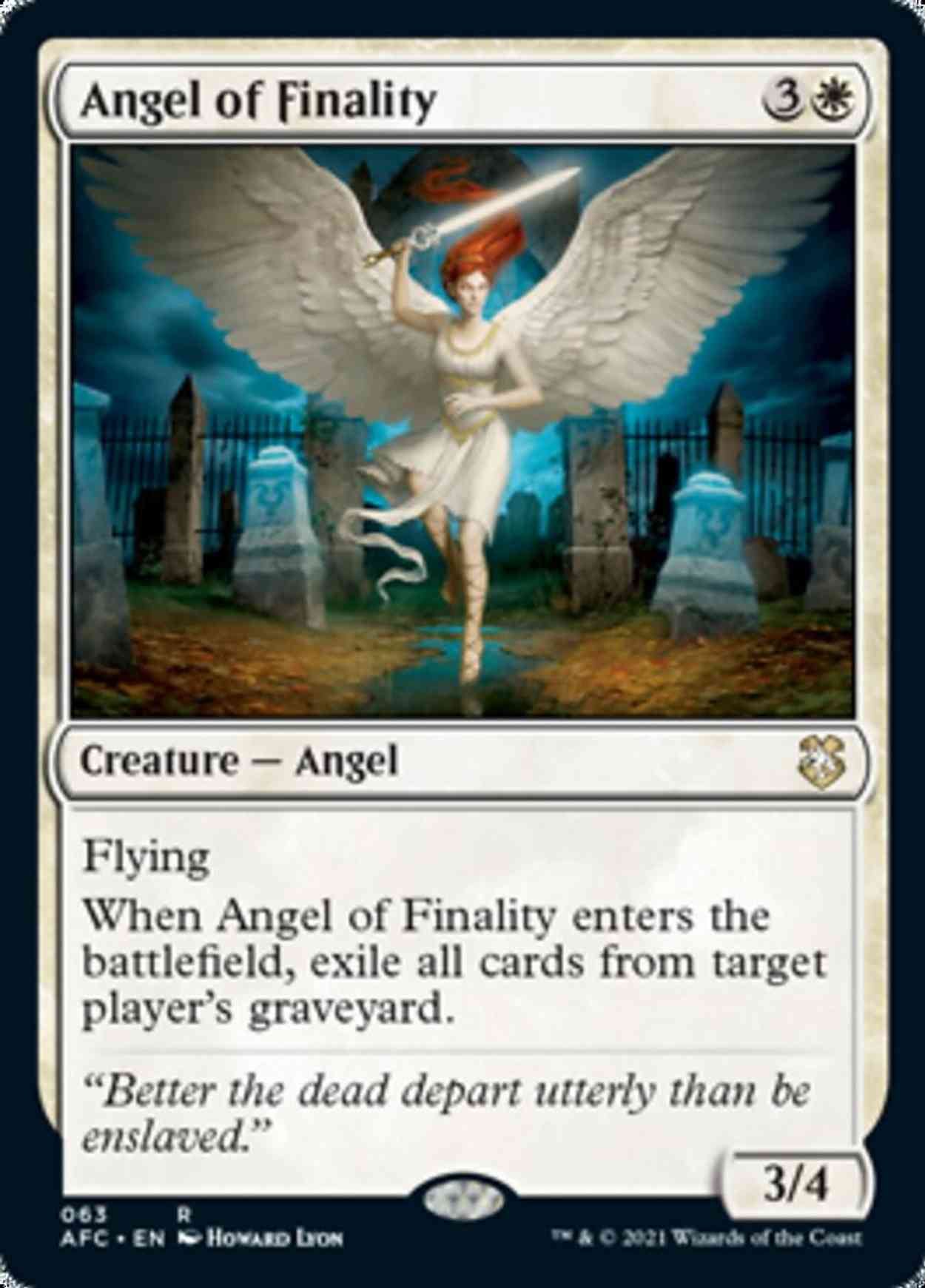Angel of Finality magic card front