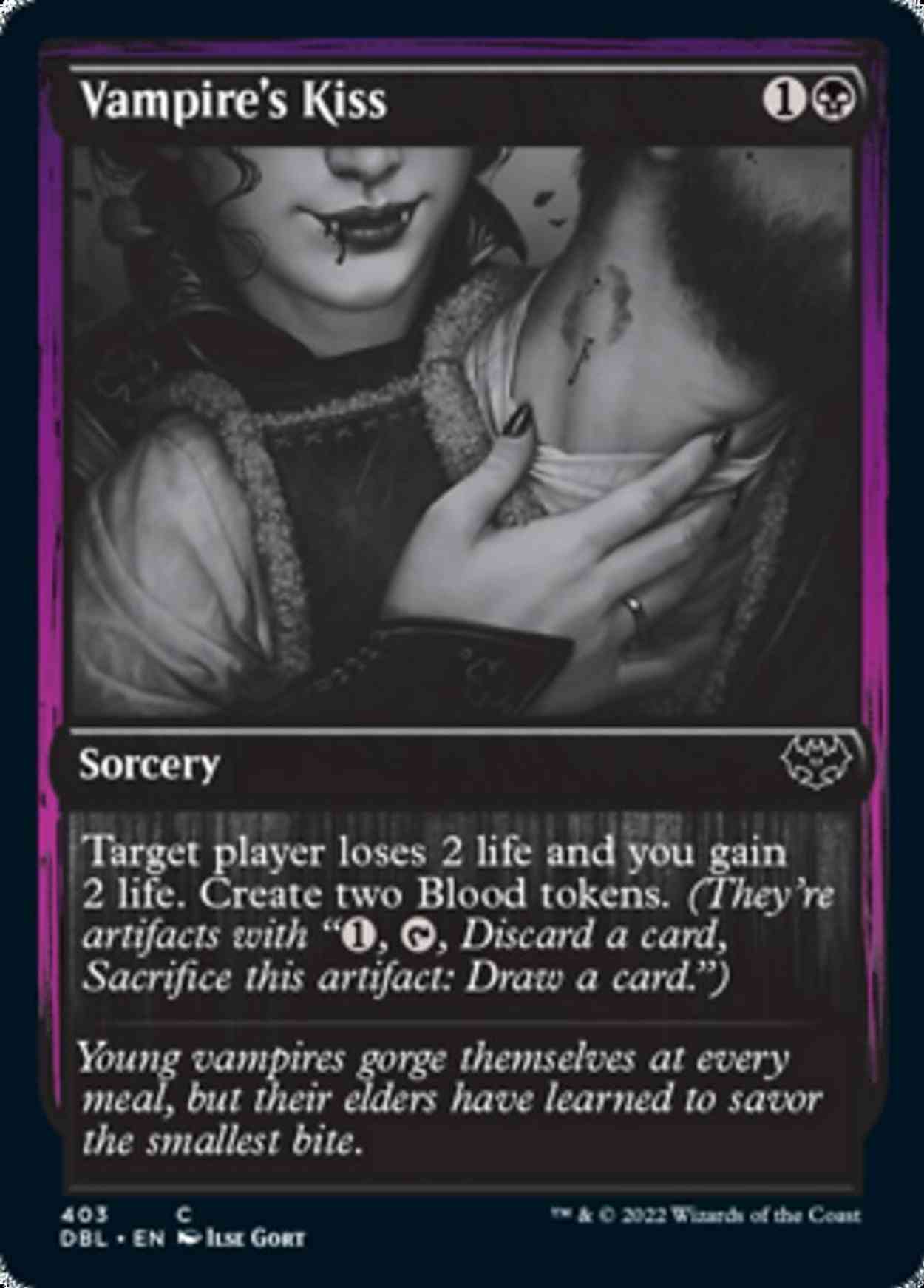 Vampire's Kiss magic card front