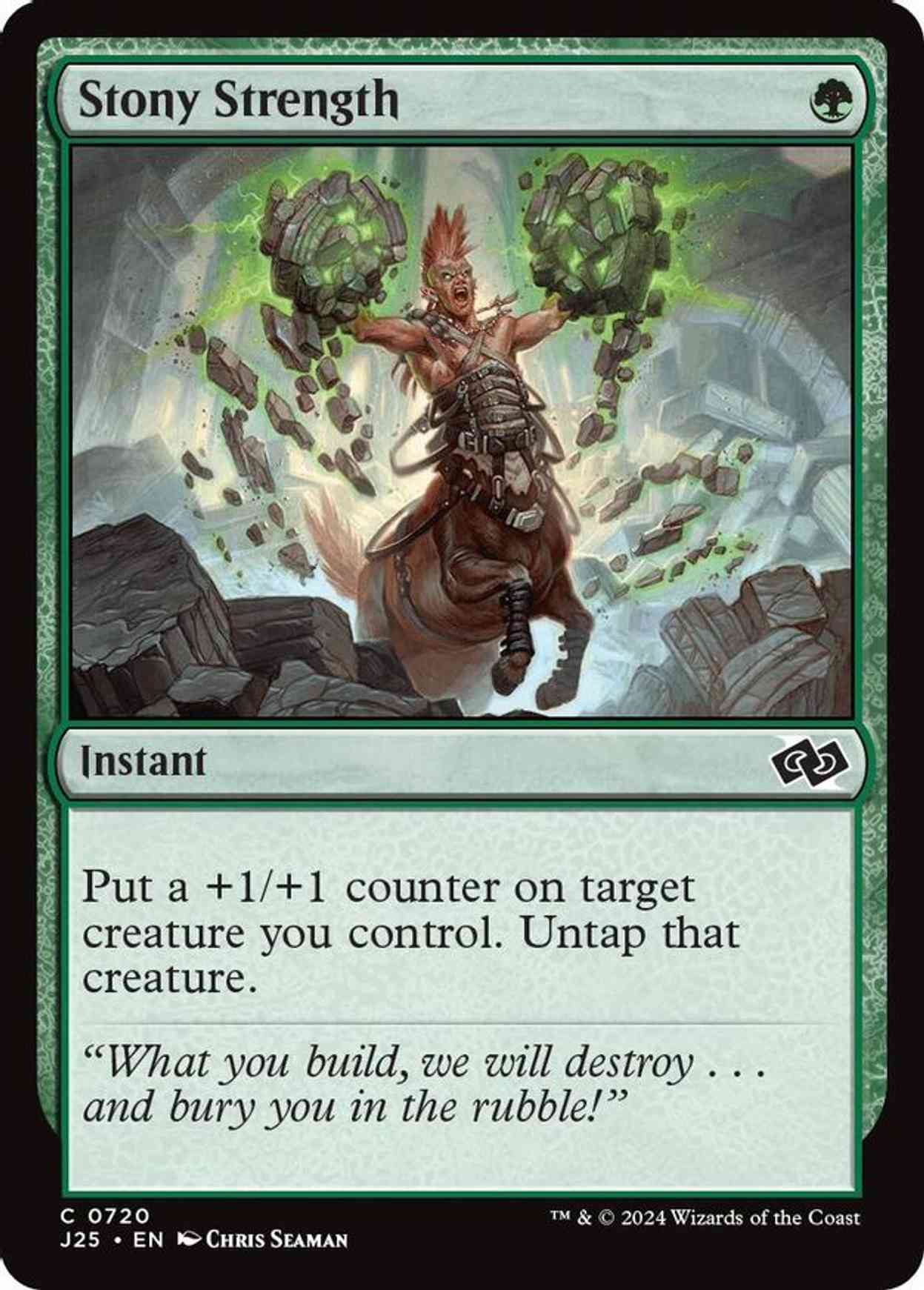 Stony Strength magic card front