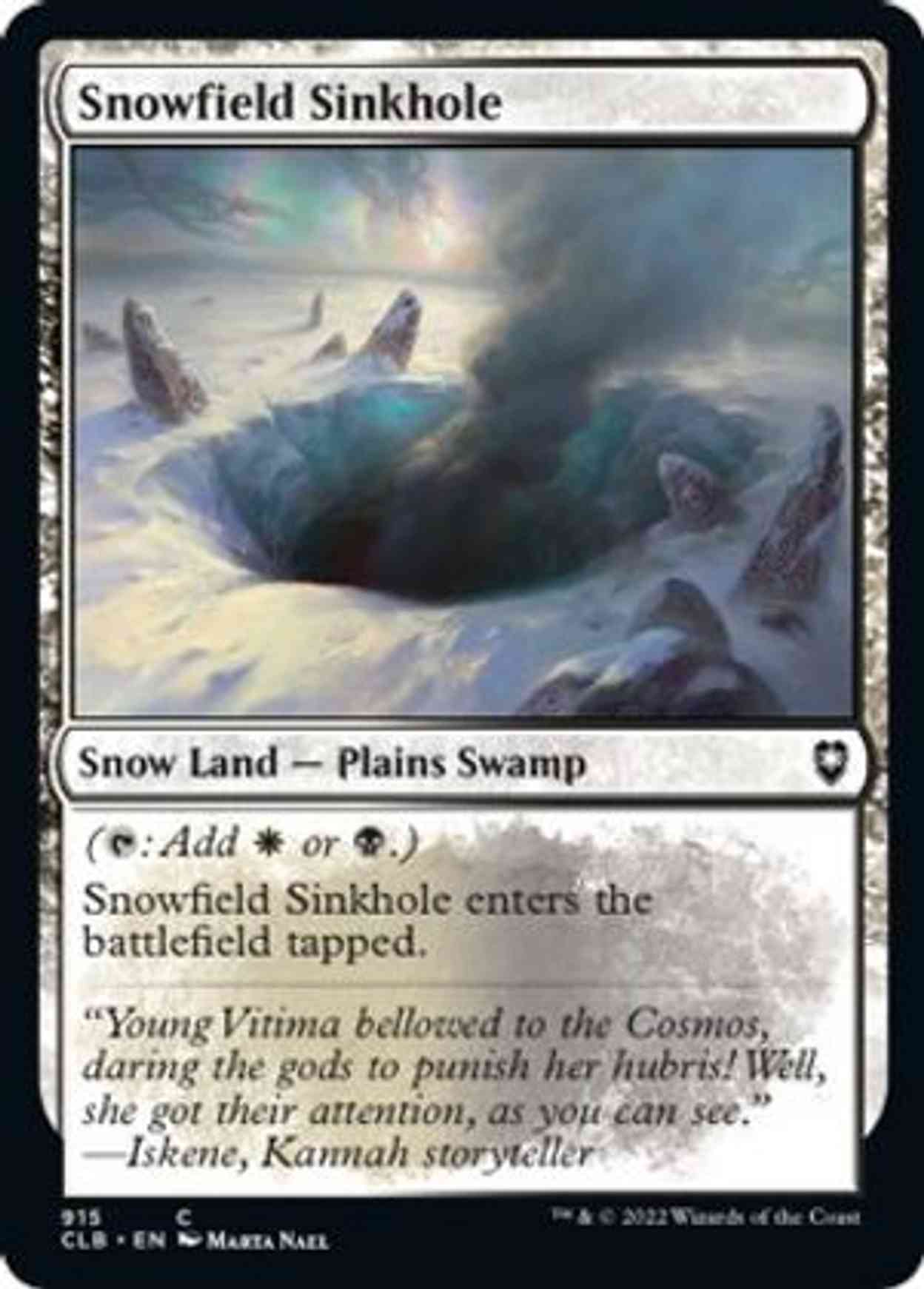 Snowfield Sinkhole magic card front