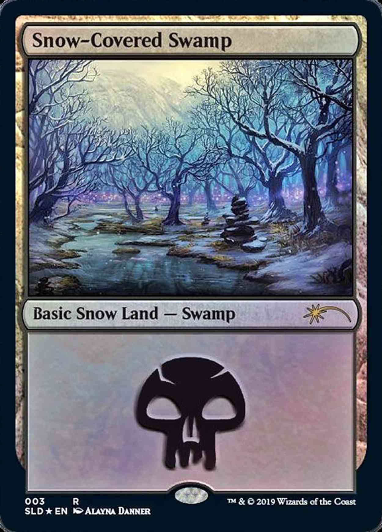 Snow-Covered Swamp (3) magic card front