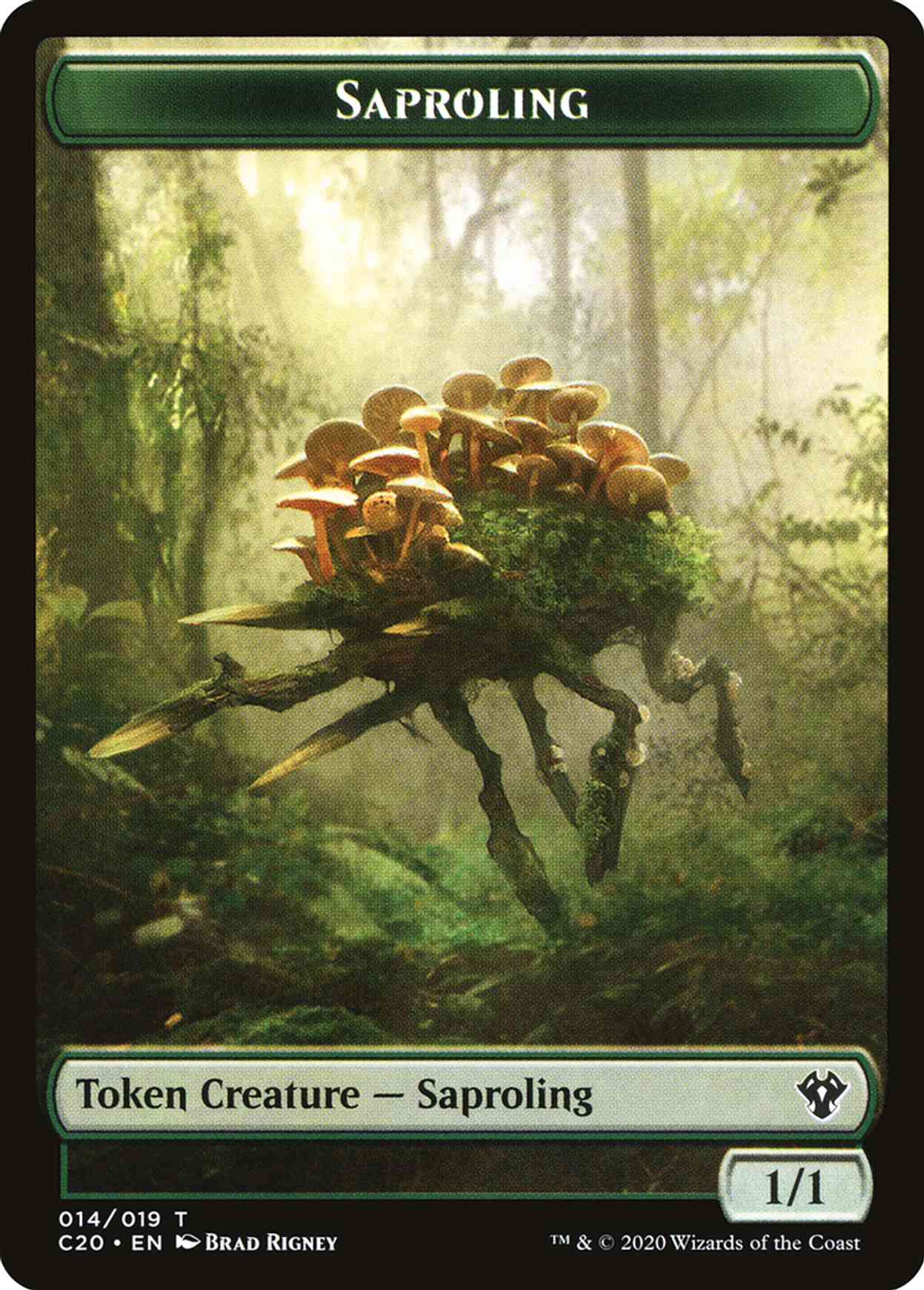 Saproling // Treasure Double-sided Token magic card front