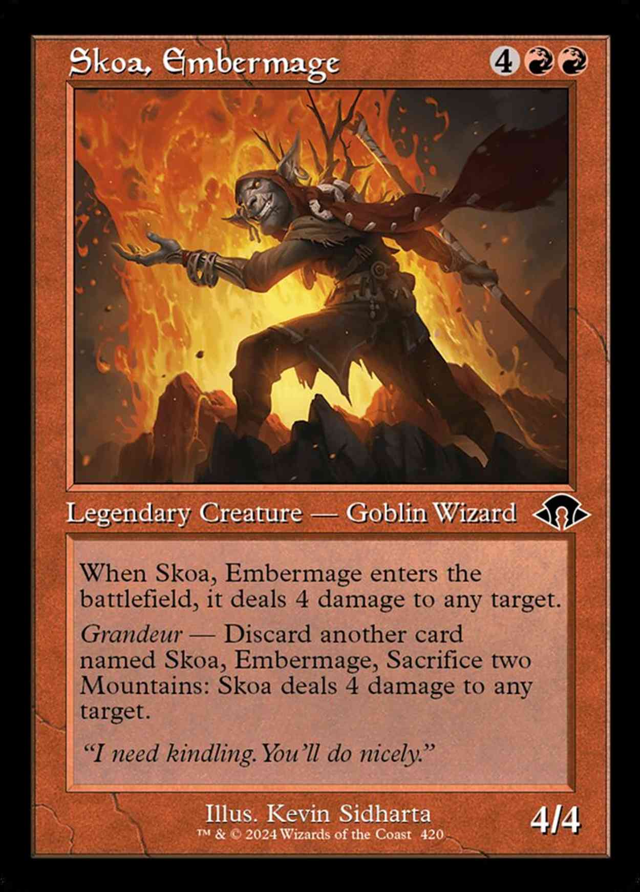 Skoa, Embermage (Retro Frame) magic card front