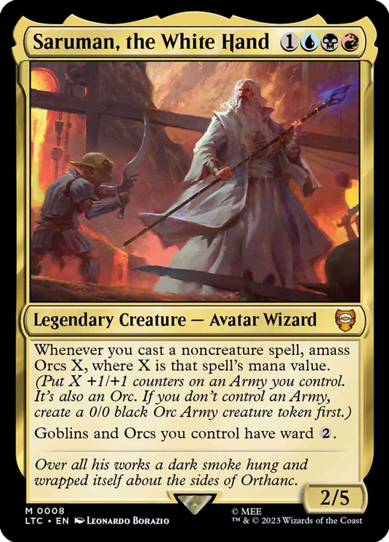 Saruman, the White Hand magic card front