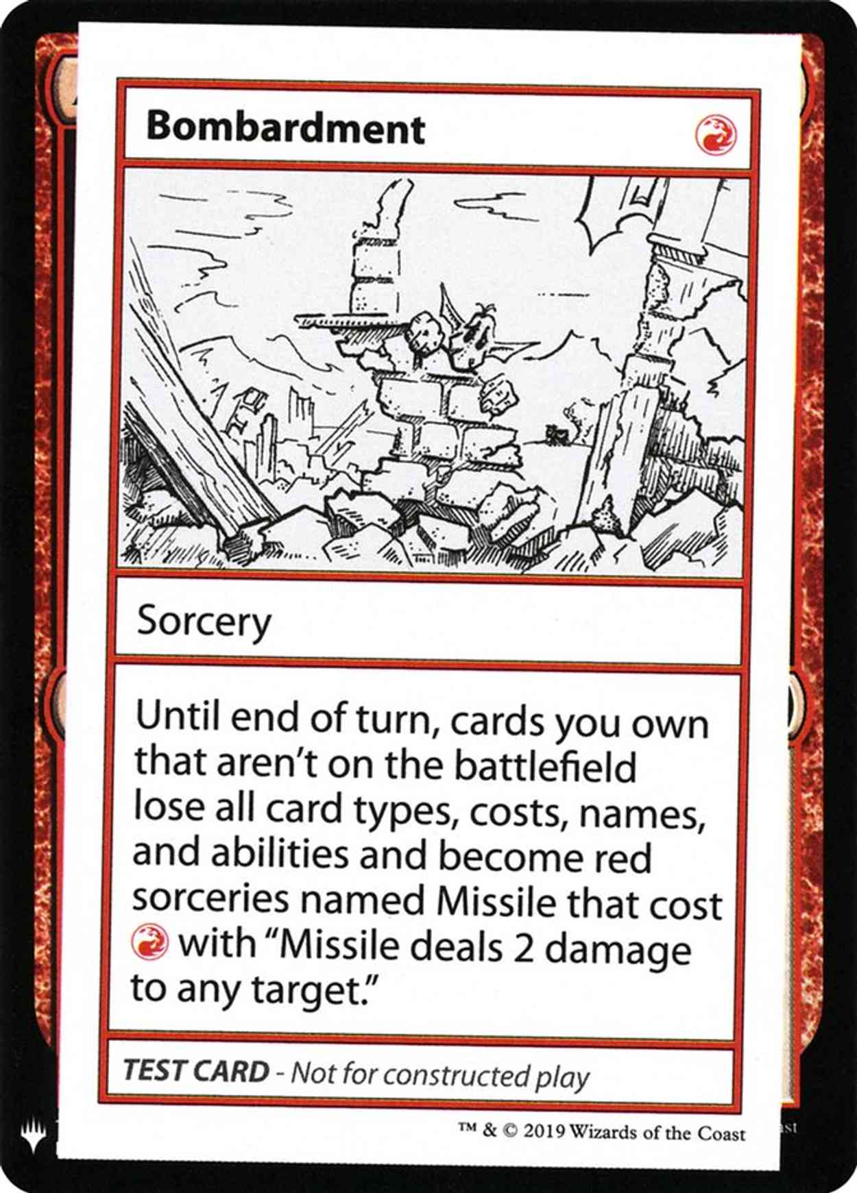 Bombardment magic card front