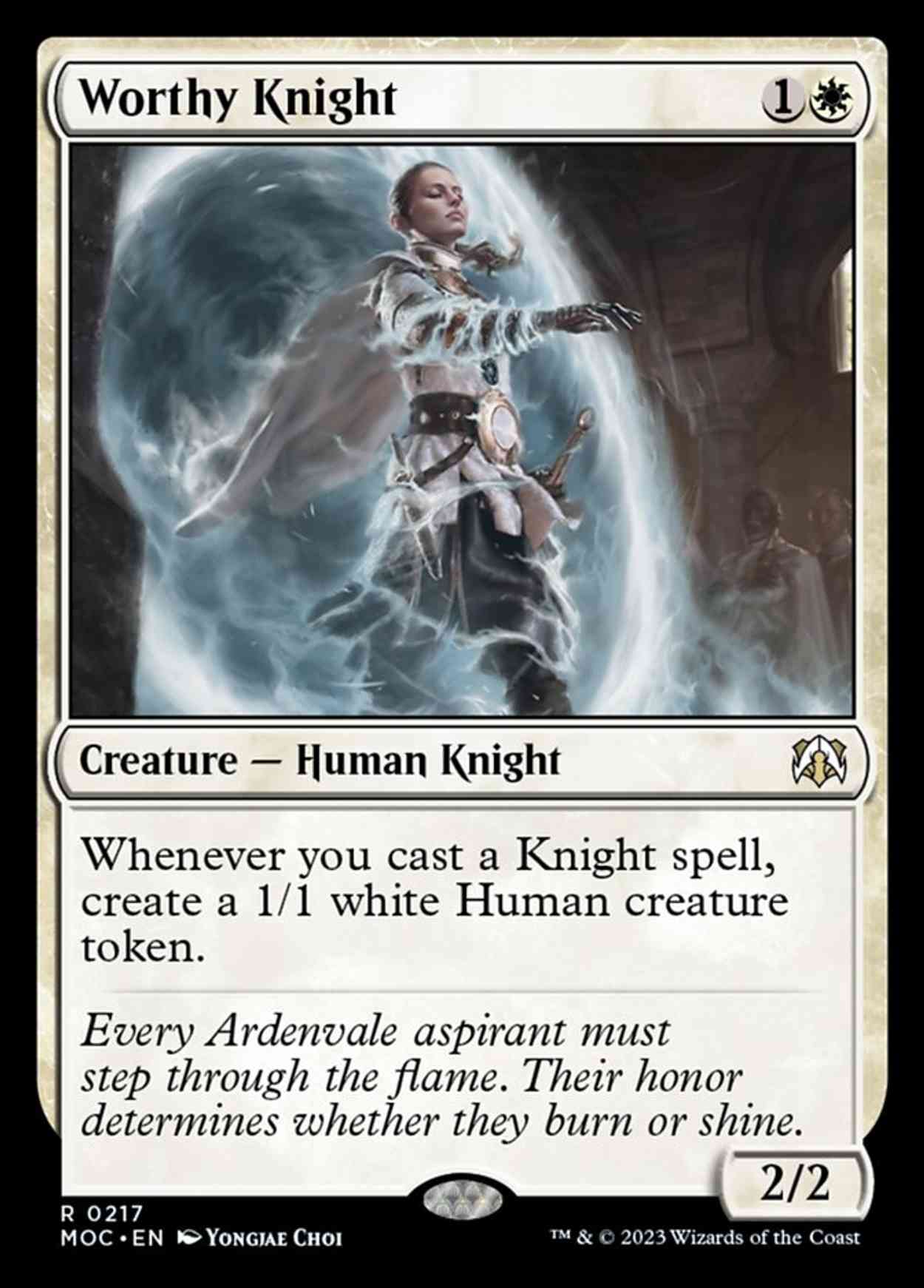 Worthy Knight magic card front