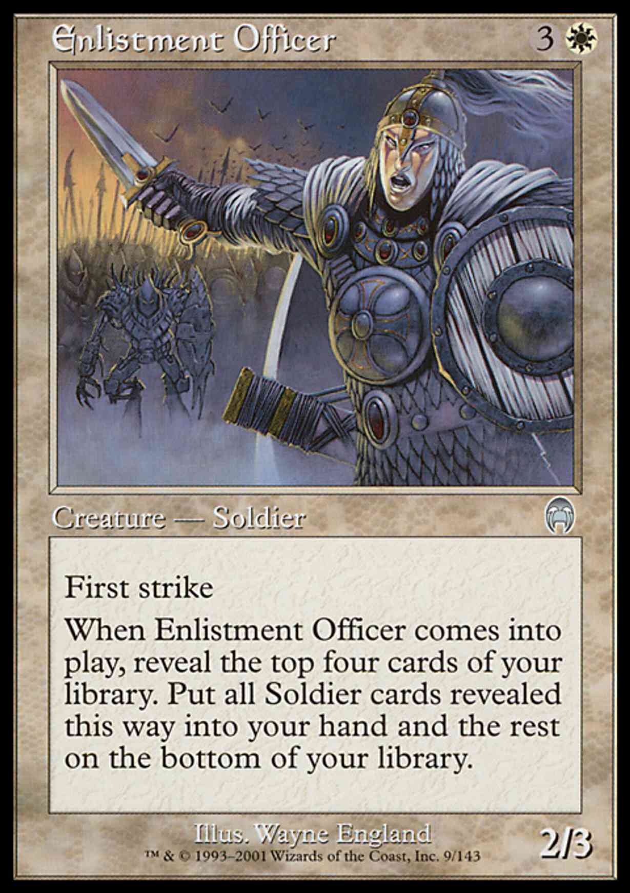 Enlistment Officer magic card front