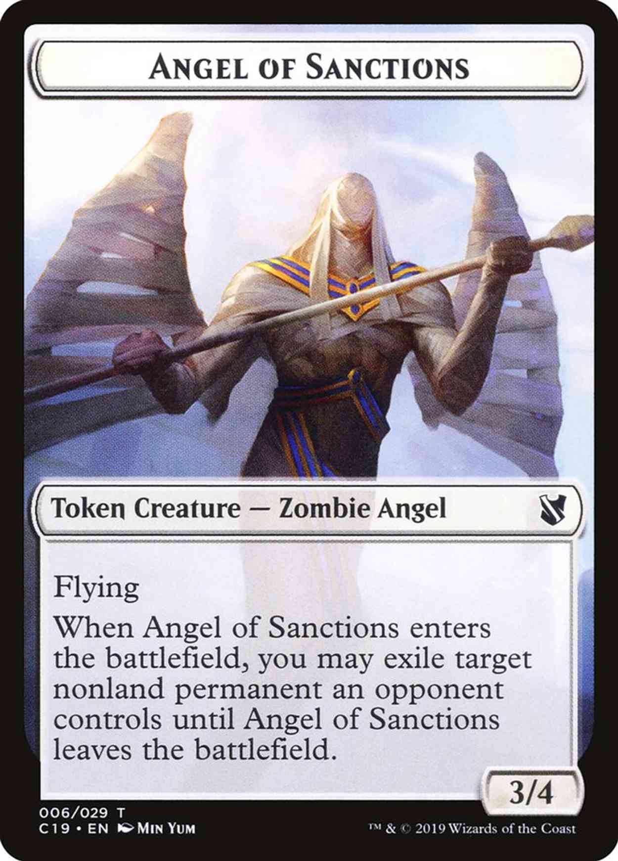 Angel of Sanctions // Horror Double-sided Token magic card front