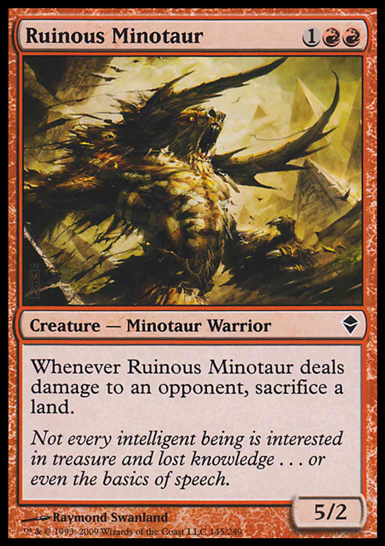 Ruinous Minotaur magic card front