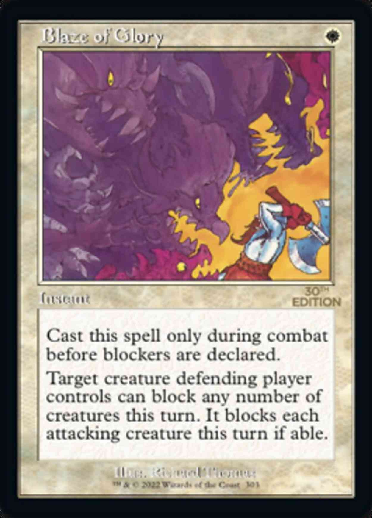 Blaze of Glory (Retro Frame) magic card front