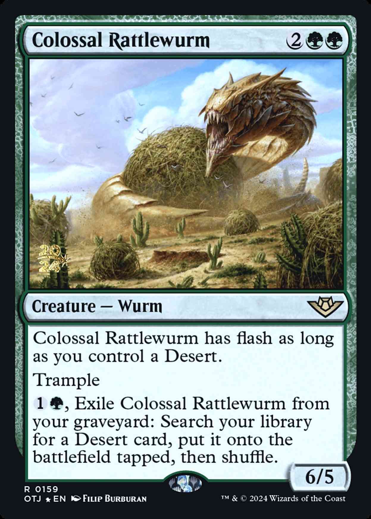 Colossal Rattlewurm magic card front