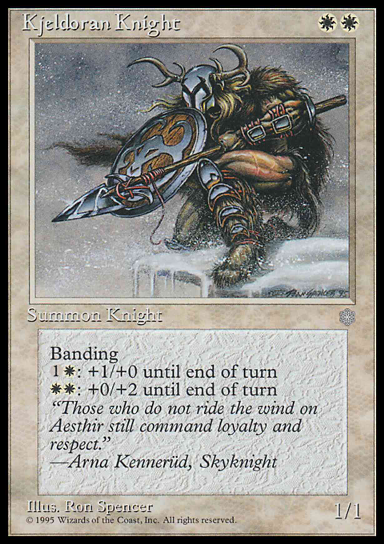 Kjeldoran Knight magic card front