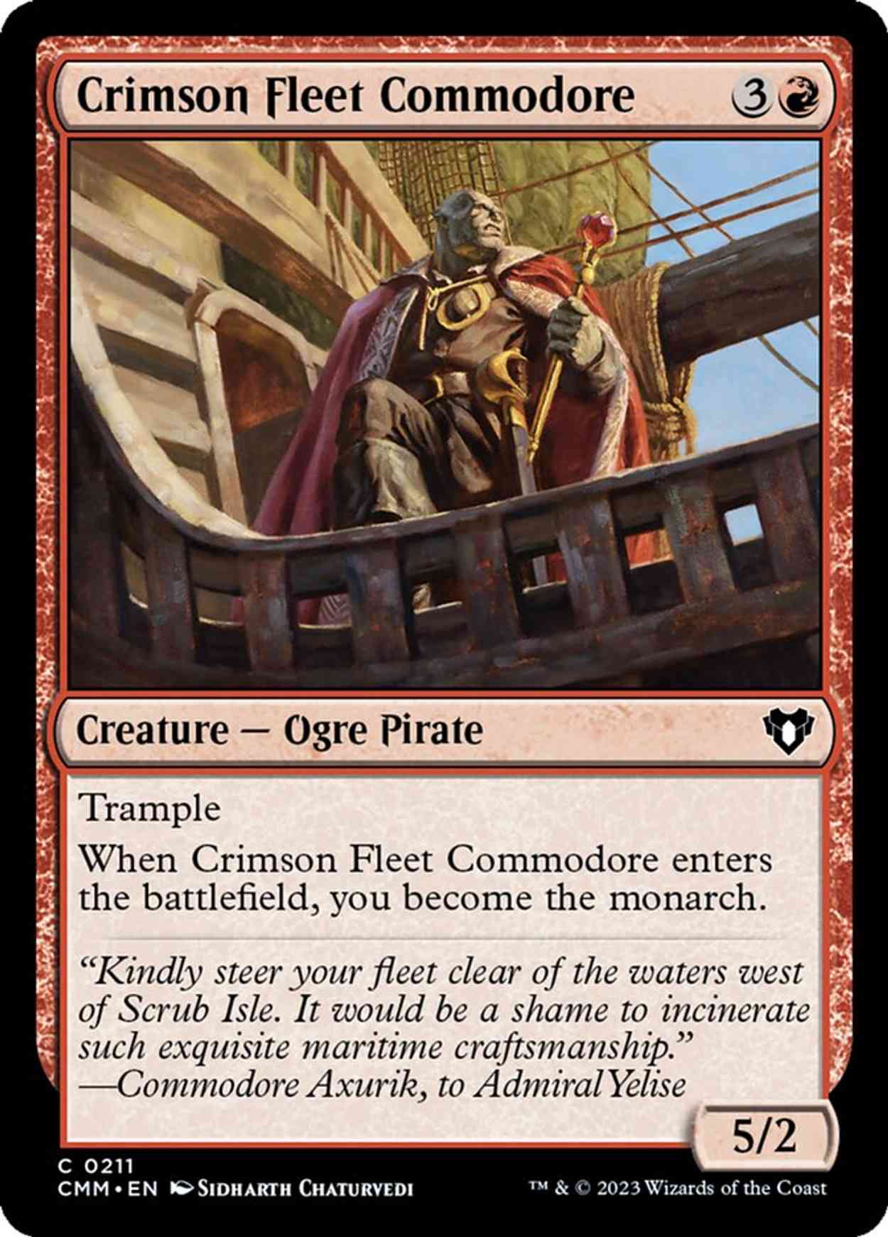 Crimson Fleet Commodore magic card front