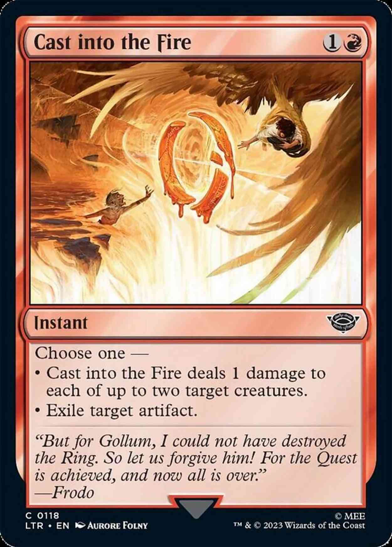 Cast into the Fire magic card front