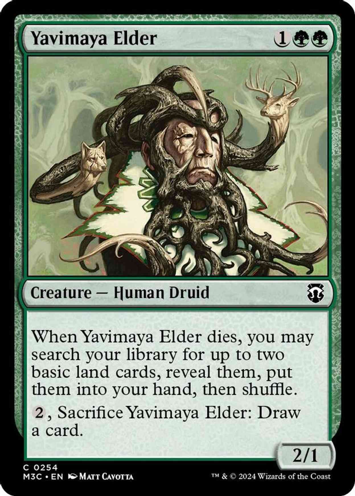 Yavimaya Elder (Ripple Foil) magic card front