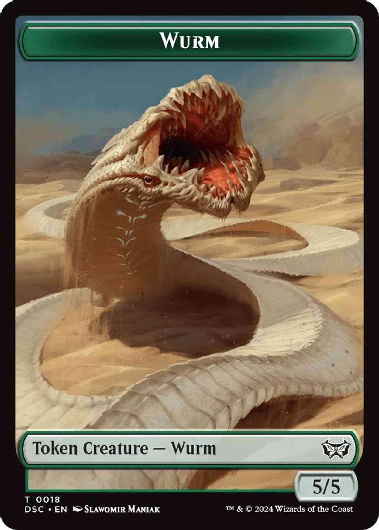 Wurm (0018) // Fractal Double-Sided Token magic card front