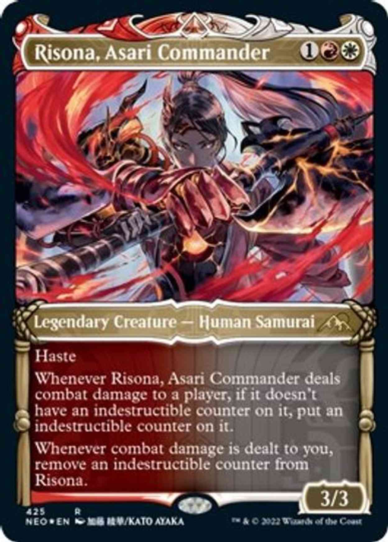 Risona, Asari Commander (Showcase) (Foil Etched) magic card front
