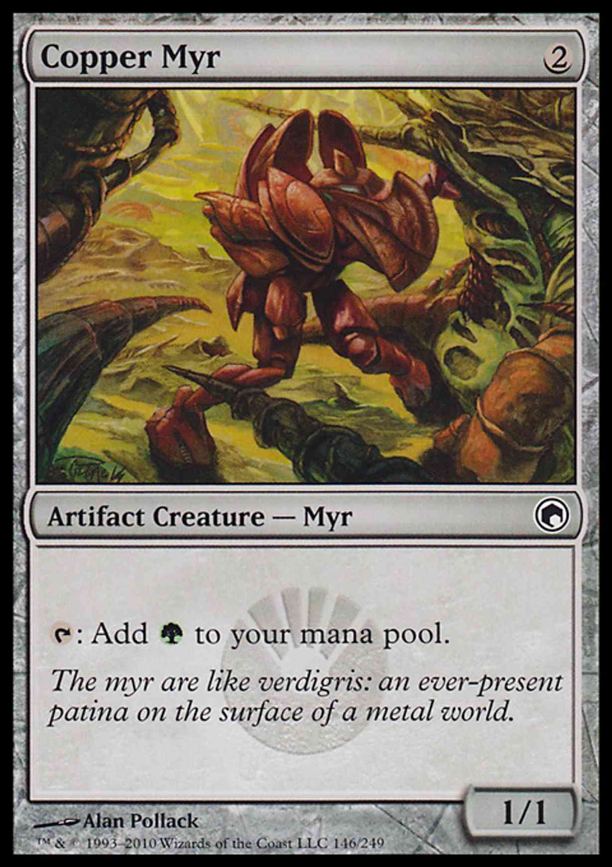 Copper Myr magic card front
