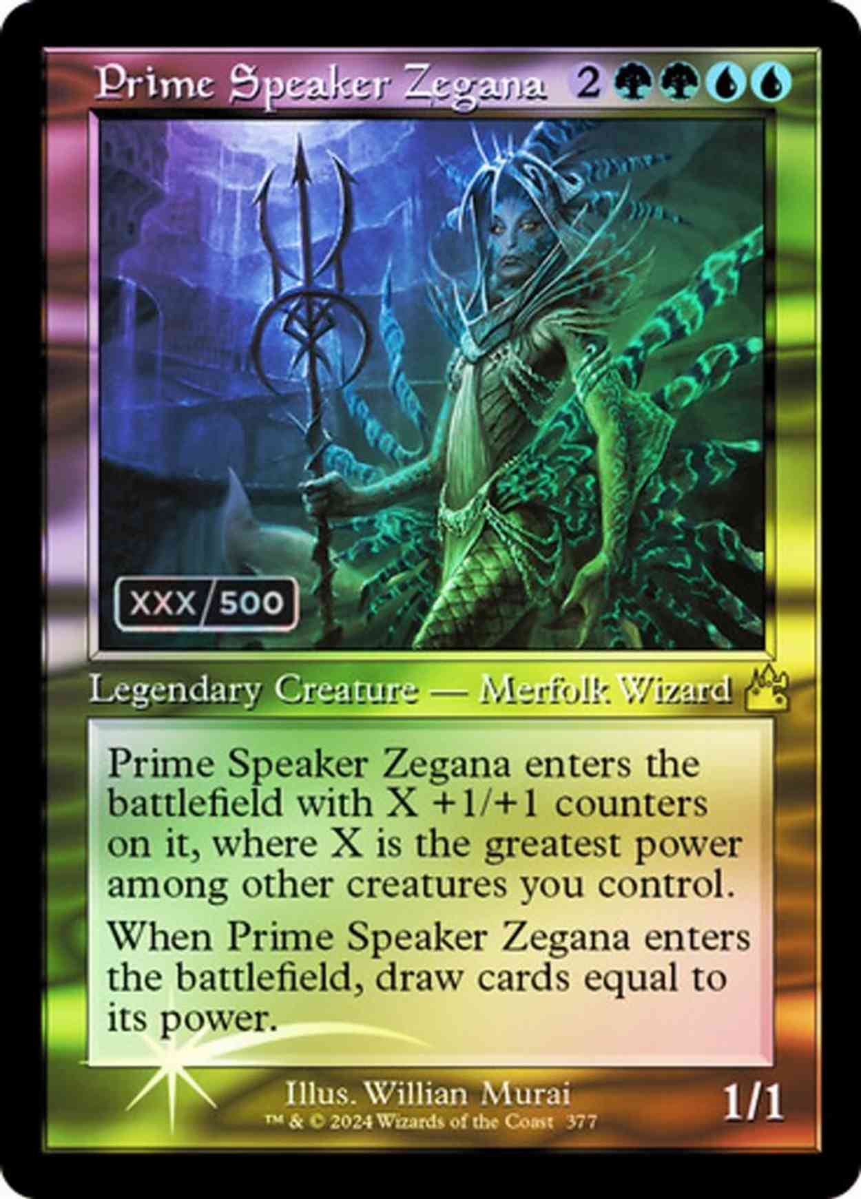 Prime Speaker Zegana (Retro Frame) (Serial Numbered) magic card front